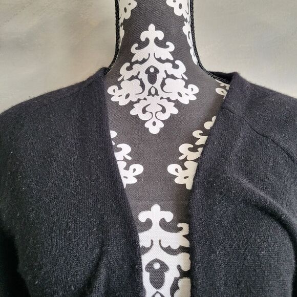 Theory Black Midi Amaya Cashmere Cardigan Size L - Picture 3 of 11